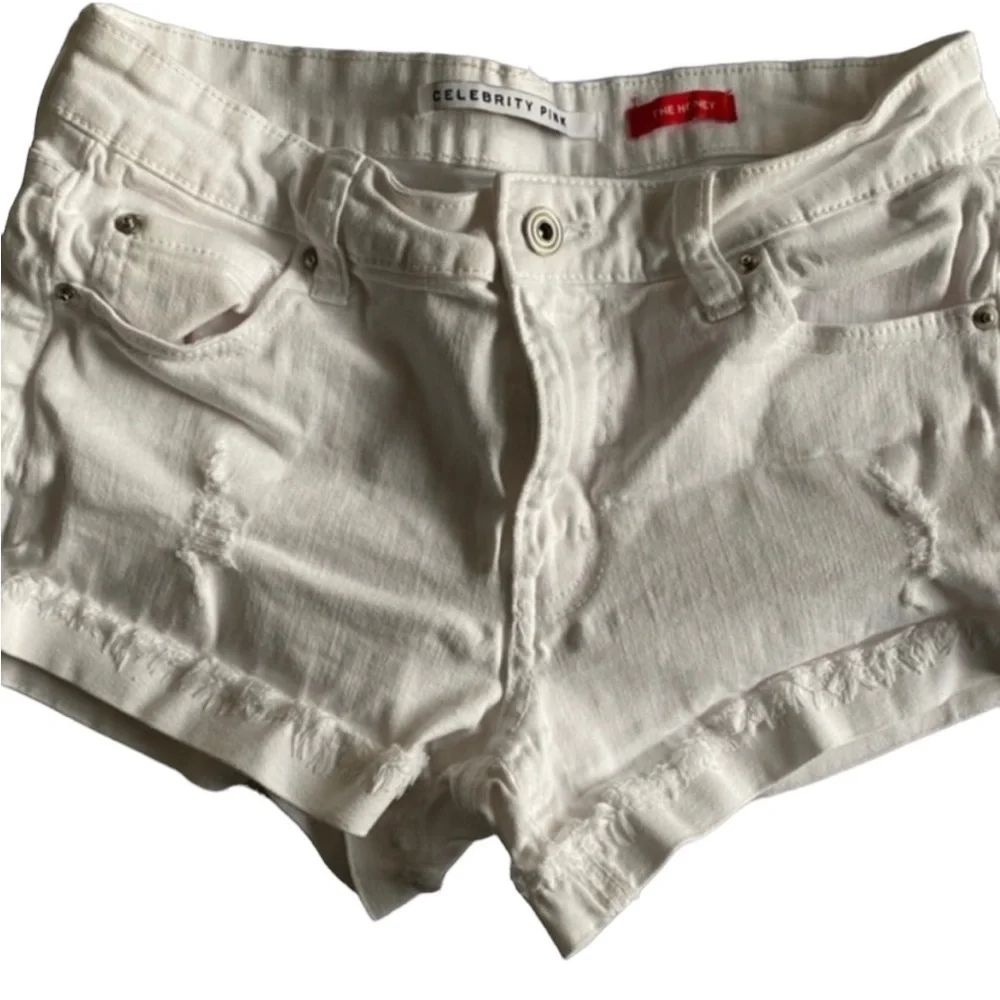 Celebrity pink the honey jean shorts with new sunflower ironon‎ transfers  5/27